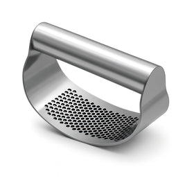 Stainless Steel Garlic Press & Ginger Crusher – Manual Rocker Kitchen Gadget