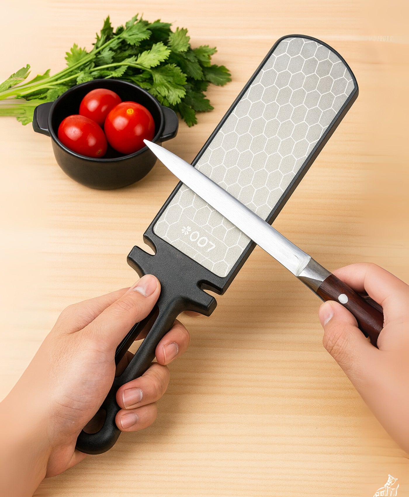 SharpMaster 5-in-1 Knife Sharpener – Diamond & Ceramic, Double-Sided 400/1000