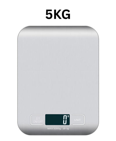 WeighMaster Pro™ Digital Kitchen Scale – 5kg/10kg Stainless Steel LED Display