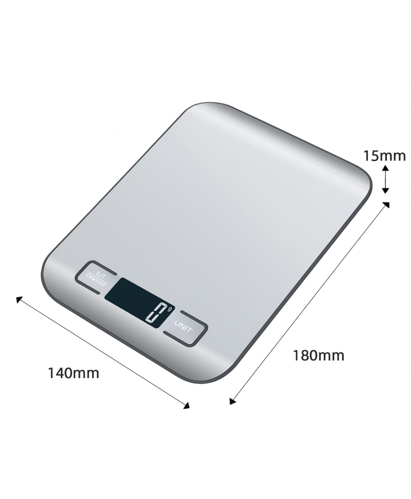 WeighMaster Pro™ Digital Kitchen Scale – 5kg/10kg Stainless Steel LED Display