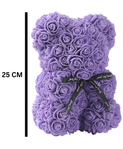 RoseCuddle Eternal Flower Teddy Bear – Luxury Artificial Rose Gift