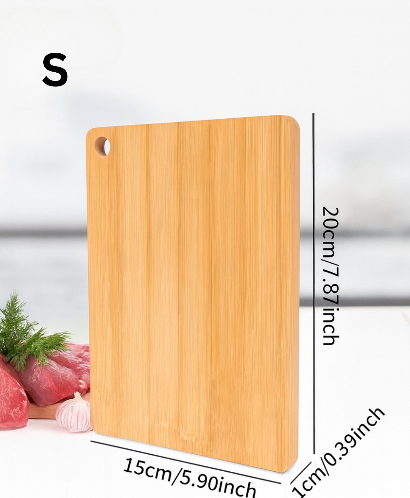 Bamboora Natural Bamboo Cutting Board – Double-Sided Kitchen Chopping & Serving Board for Vegetables, Fruits & Meat