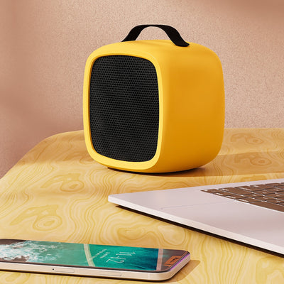 500W Portable Mini Heater PTC Ceramic – Quiet Desktop Electric Warmer Fan with US Plug for Home or Office