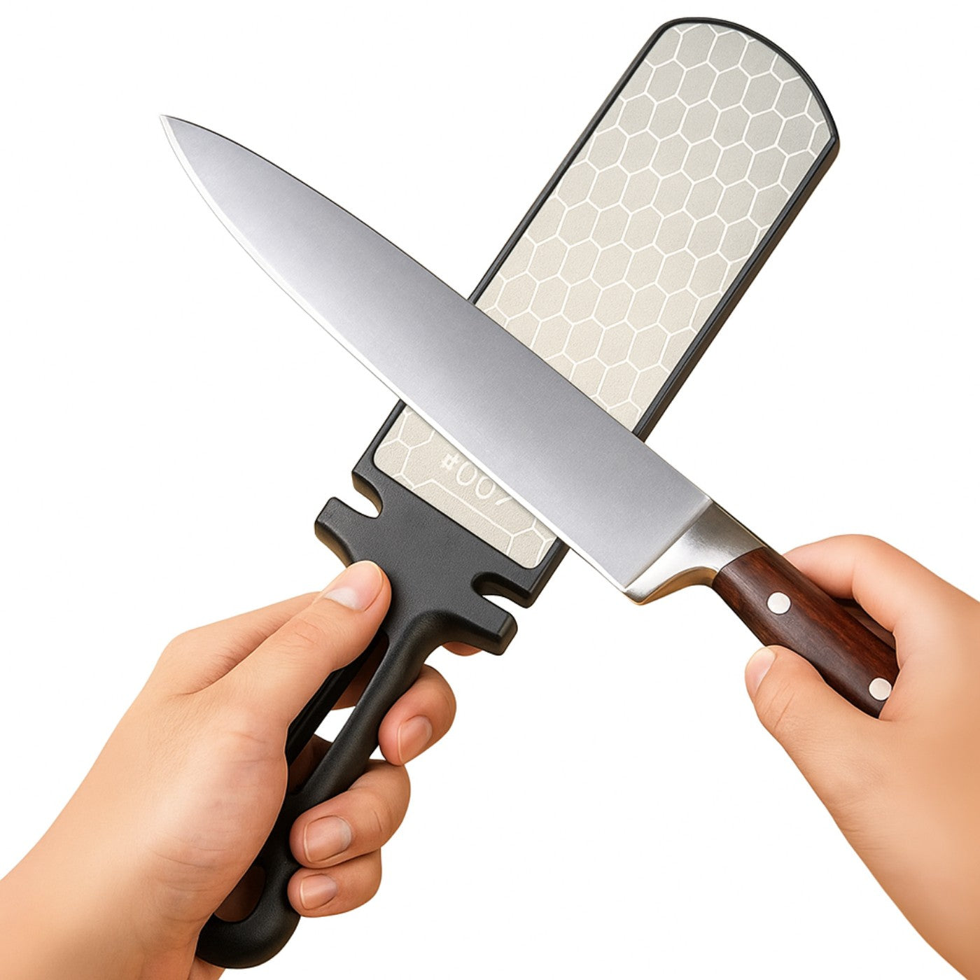 5-in-1 Knife Sharpener – Diamond & Ceramic, Double-Sided 400/1000