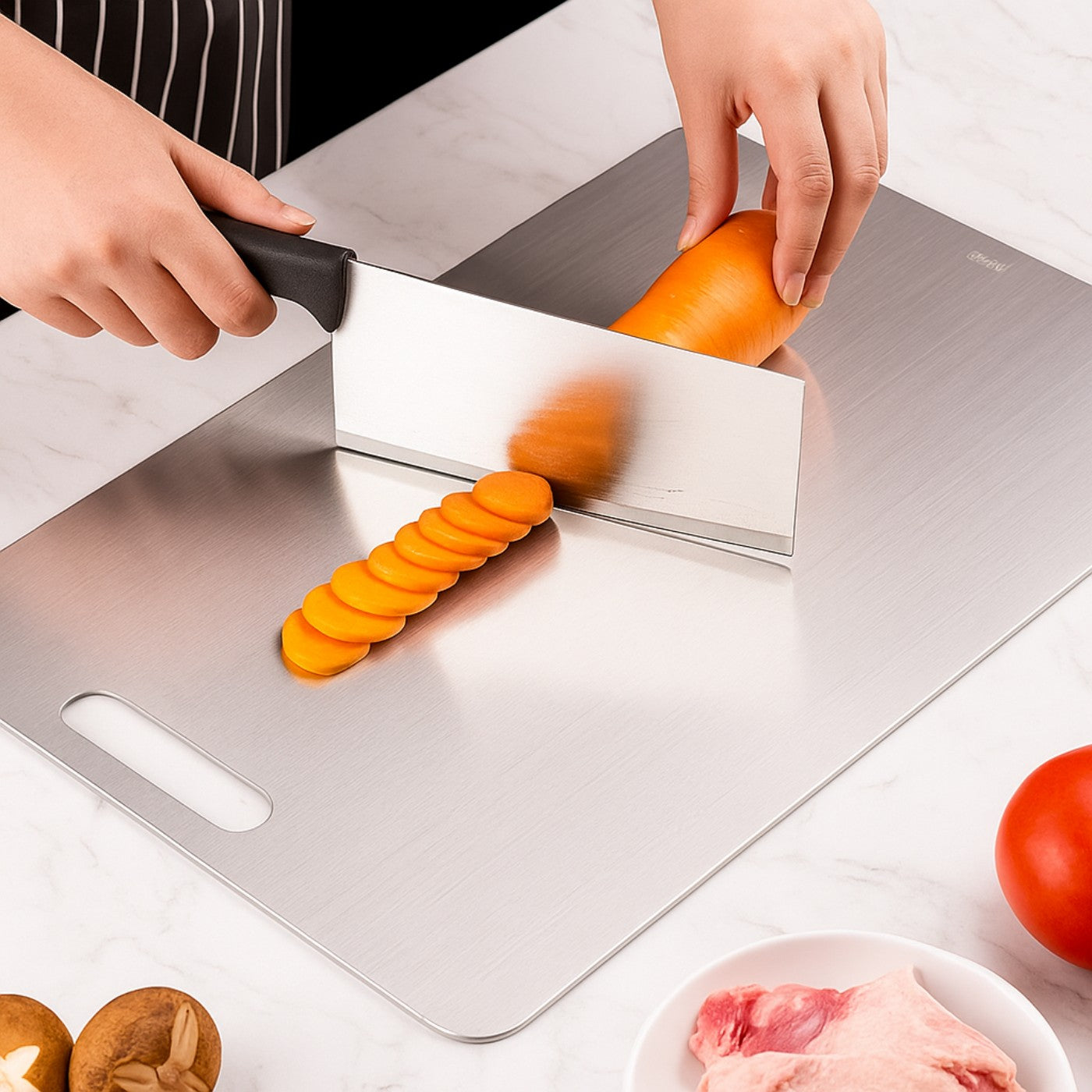 316 Double-Sided Stainless Steel Cutting & Dough Board