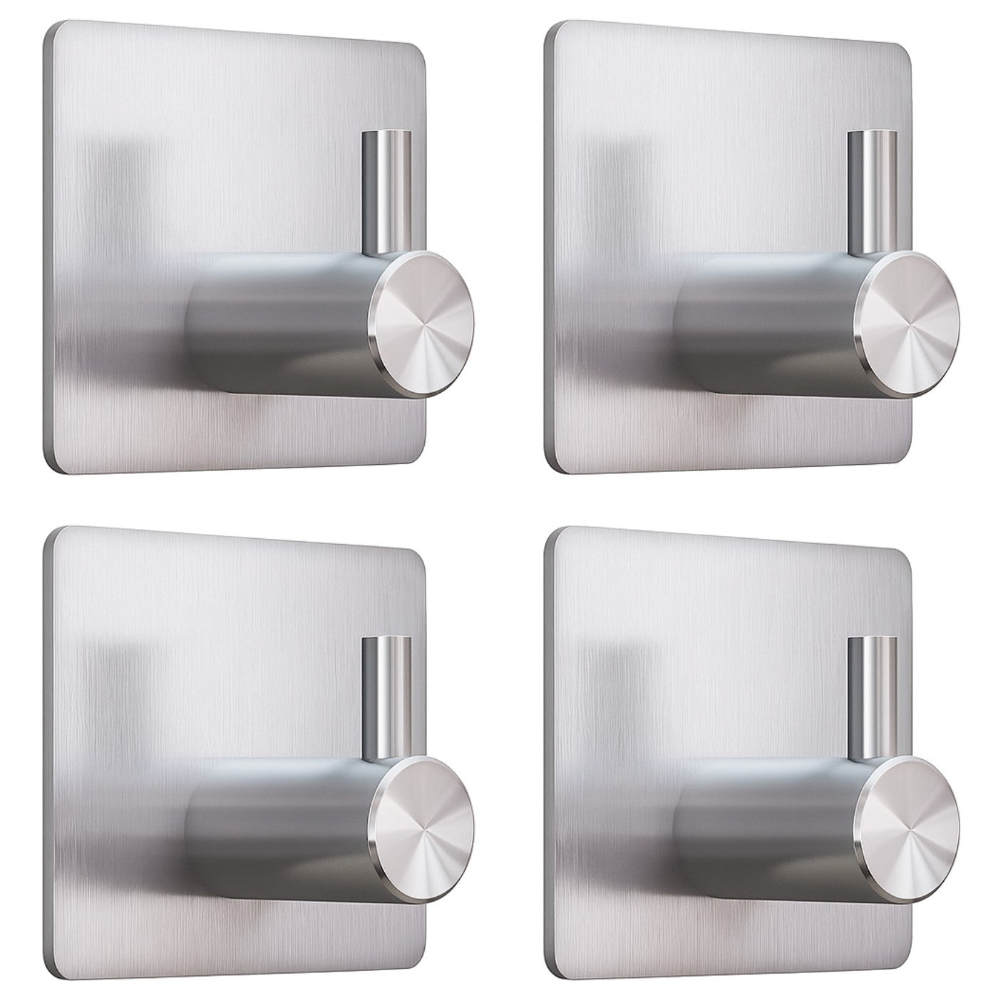 4pcs Stainless Steel Wall Hooks – Heavy-Duty 304 Steel Hooks for Jackets, Robes, and Bathroom Organization
