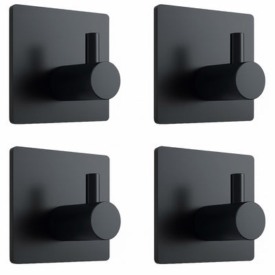 4pcs Stainless Steel Wall Hooks – Heavy-Duty 304 Steel Hooks for Jackets, Robes, and Bathroom Organization